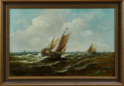 Lot 1073 - John Moore of Ipswich oil on panel seascape