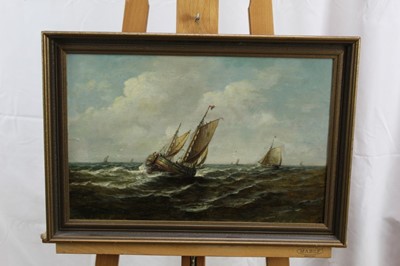 Lot 1073 - John Moore of Ipswich oil on panel seascape