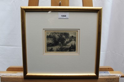 Lot 1068 - Harry Becker etching, horsemen, unsigned