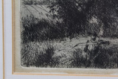 Lot 1068 - Harry Becker etching, horsemen, unsigned