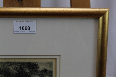 Lot 1068 - Harry Becker etching, horsemen, unsigned
