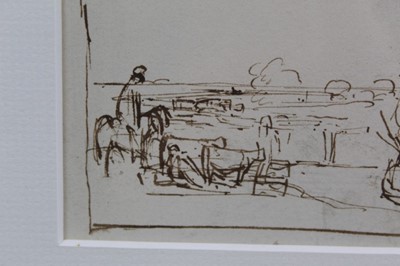 Lot 1069 - Thomas Churchyard pen and ink sketch