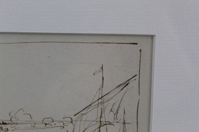 Lot 1069 - Thomas Churchyard pen and ink sketch