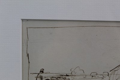 Lot 1069 - Thomas Churchyard pen and ink sketch