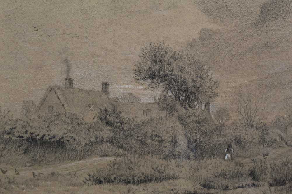 Lot 1070 - George Thomas Rope pencil, landscape