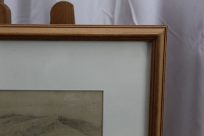 Lot 1075 - Henry Bright pencil sketch landscape, signed and dated 1851