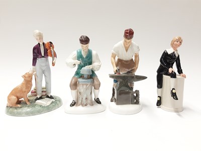 Lot 76 - Four Royal Doulton figures - The Young Master HN2872, The Silversmith of Williamsburg, HN2208, Little Lord Fauntleroy HN2972 and The Blacksmith of Williamsburg HN2240
