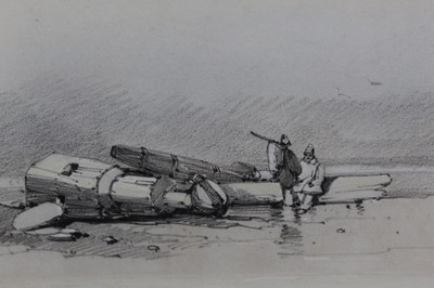 Lot 1076 - Henry Bright chalk beach scene