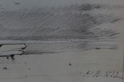 Lot 1076 - Henry Bright chalk beach scene