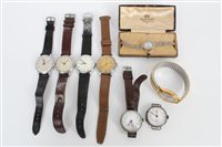Lot 3373 - Group vintage wristwatches - including three...