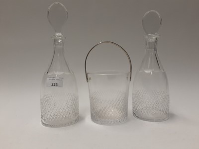 Lot 223 - Good quality Kosta 'diamond' glass table service - 75 pieces