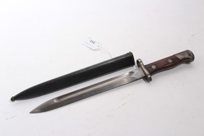 Lot 853 - Turkish Mauser Bayonet in scabbard