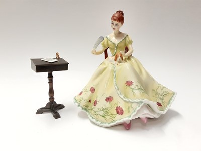 Lot 138 - Royal Doulton limited edition Gentle Arts figure - Writing HN3049 on plinth base, modelled by Pauline Parsons, number 429 of 750, boxed with certificate