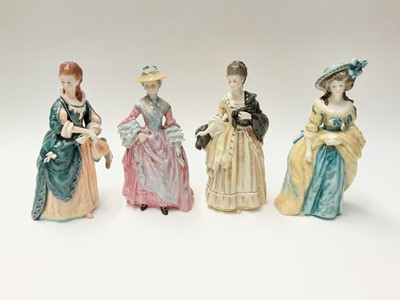Lot 139 - Set of four Royal Doulton limited edition Gainsborough Ladies Collection figures modelled by Peter Gee - Mary Countess Howe HN3007, number 872, Sophia Charlotte Lady Sheffield HN3008, number 1479,...