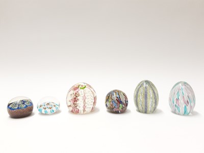 Lot 166 - Six various Murano Art Glass Paperweights (6)