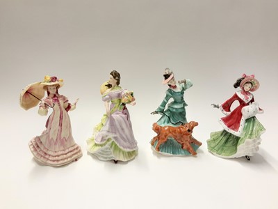 Lot 145 - Four Royal Doulton figures - Springtime HN3477, Summertime HN3478, Autumntime HN3621 and Wintertime HN3622