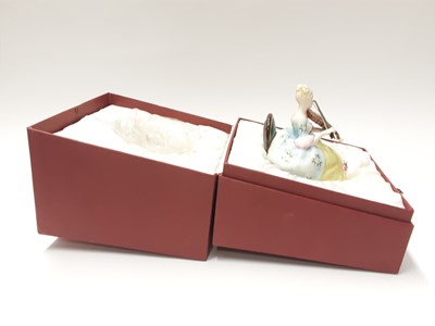 Lot 147 - Twelve Royal Doulton limited edition figures modelled by Peggy Davies - Harp HN2482, number 332, Dulcimer HN2798, number 685, Viola D'amore HN2797, number 589, Chitarrone HN2700, number 463, Hurdy-...