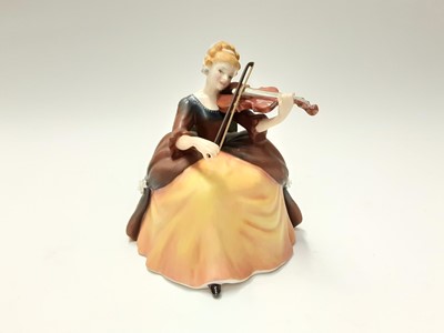Lot 147 - Twelve Royal Doulton limited edition figures modelled by Peggy Davies - Harp HN2482, number 332, Dulcimer HN2798, number 685, Viola D'amore HN2797, number 589, Chitarrone HN2700, number 463, Hurdy-...