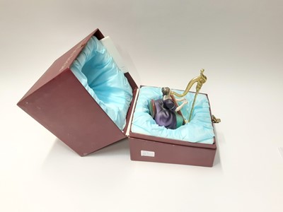 Lot 147 - Twelve Royal Doulton limited edition figures modelled by Peggy Davies - Harp HN2482, number 332, Dulcimer HN2798, number 685, Viola D'amore HN2797, number 589, Chitarrone HN2700, number 463, Hurdy-...