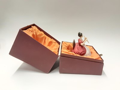 Lot 147 - Twelve Royal Doulton limited edition figures modelled by Peggy Davies - Harp HN2482, number 332, Dulcimer HN2798, number 685, Viola D'amore HN2797, number 589, Chitarrone HN2700, number 463, Hurdy-...