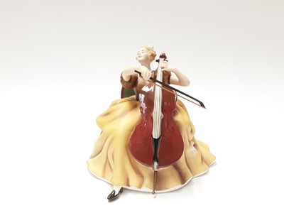 Lot 147 - Twelve Royal Doulton limited edition figures modelled by Peggy Davies - Harp HN2482, number 332, Dulcimer HN2798, number 685, Viola D'amore HN2797, number 589, Chitarrone HN2700, number 463, Hurdy-...