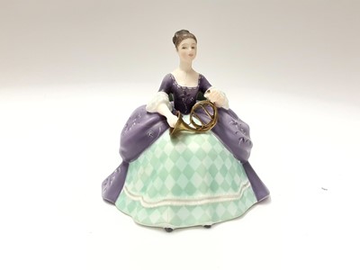 Lot 147 - Twelve Royal Doulton limited edition figures modelled by Peggy Davies - Harp HN2482, number 332, Dulcimer HN2798, number 685, Viola D'amore HN2797, number 589, Chitarrone HN2700, number 463, Hurdy-...
