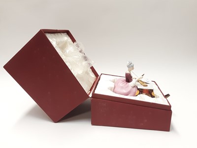 Lot 147 - Twelve Royal Doulton limited edition figures modelled by Peggy Davies - Harp HN2482, number 332, Dulcimer HN2798, number 685, Viola D'amore HN2797, number 589, Chitarrone HN2700, number 463, Hurdy-...