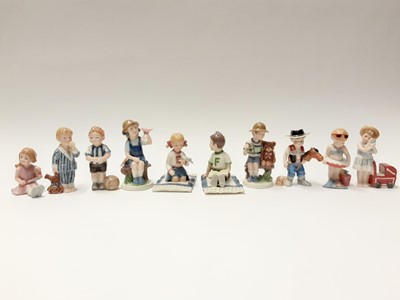 Lot 157 - Selection of modern Royal Copenhagen figures and animals including The Millennium Collection Emma and Frederick (15)