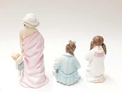 Lot 201 - Six Royal Worcester Katie's Day figures - Playtime, Storytime, Schooltime, Teatime, Bathtime and Bedtime