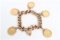 Lot 3376 - Edwardian rose gold (9ct) hollow curb link...