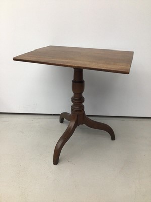 Lot 10 - Georgian mahogany tripod table, together with a Regency mahogany elbow chair
