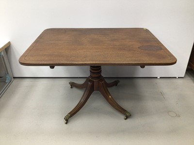 Lot 59 - Regency mahogany and ebony line inlaid breakfast table
