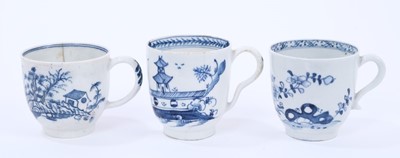 Lot 39 - Three Lowestoft coffee cups