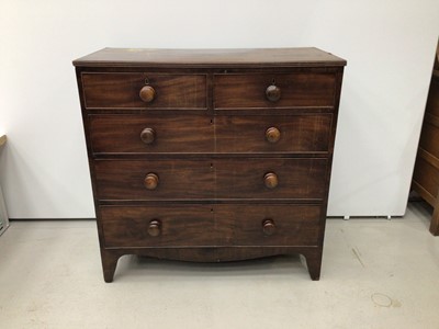 Lot 59 - Good quality Regency mahogany chest of drawers, with two short over three long graduated drawers on bracket feet, 100cm wide x 50cm deep x 100cm high