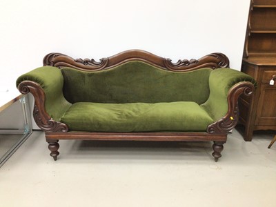 Lot 76 - Victorian scroll end settee