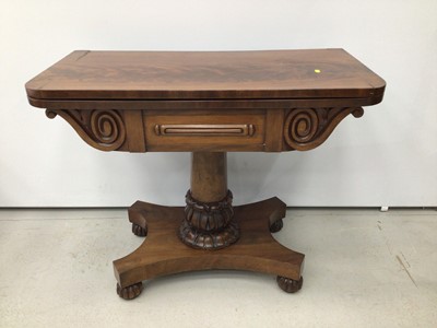 Lot 63 - William IV mahogany card table