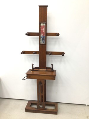 Lot 89 - Late 19th / early 20th century mahogany hall stand, approximately 183cm high