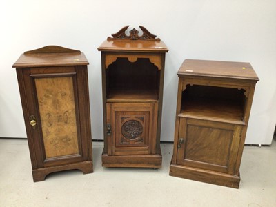 Lot 92 - Three Edwardian pot cupboards/ bedside cabinets