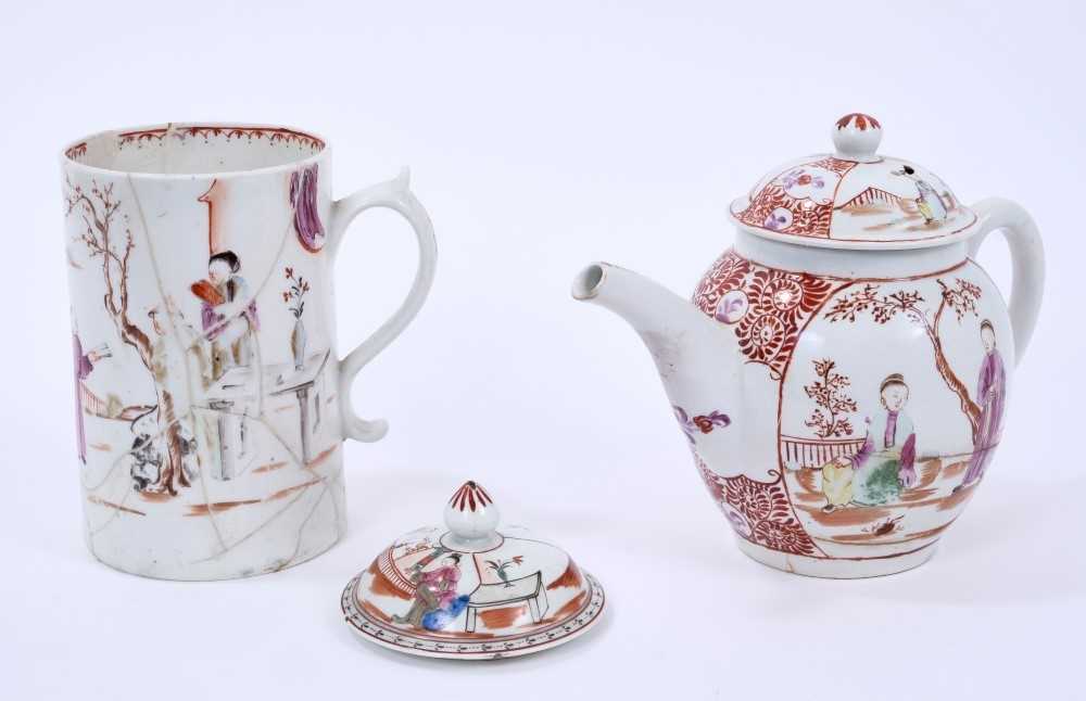 Lot 55 - Lowestoft Mandarin style wares
