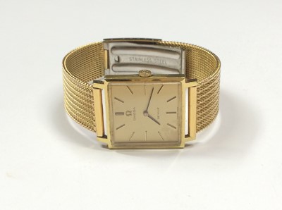 Lot 549 - Omega De Ville gold plated wristwatch