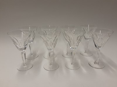 Lot 211 - Set of eight Waterford Crystal Sheila pattern wine glasses and seven Sheila pattern tumblers (15)