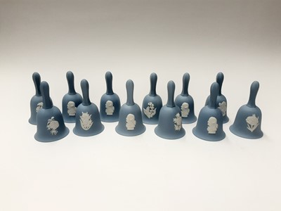 Lot 219 - Set of twelve Wedgwood Jasperware bells