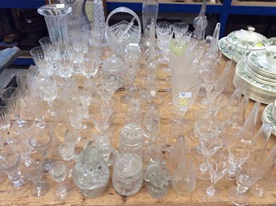 Lot 70 - Large collection of assorted cut glassware to include wine glasses and other items (qty)