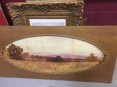 Lot 238 - H Sinclair Jackson, watercolour landscape oval, and collection of decorative pictures and prints
