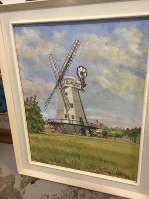 Lot 254 - Various pictures and an advertising mirror