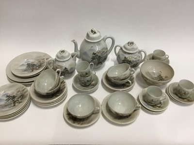 Lot 98 - A Japanese eggshell porcelain part tea and coffee service