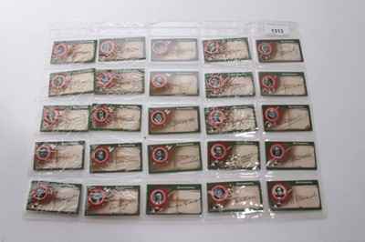 Lot 1313 - Cigarette cards - Taddy 1912. Autographs. Complete set of 25.