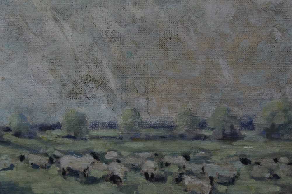 Lot 1161 - Manner of Harry Becker, oil sheep