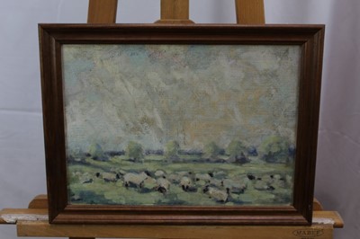 Lot 1161 - Manner of Harry Becker, oil sheep
