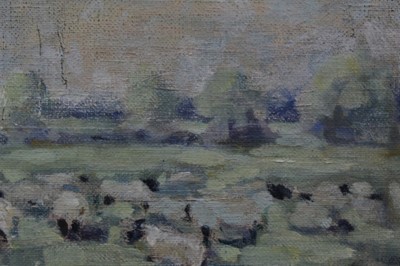 Lot 1161 - Manner of Harry Becker, oil sheep